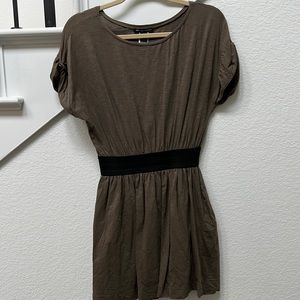 Olive mini dress with pockets!